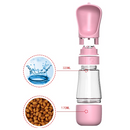 490ML 2 Em 1 Garrafa De Água Portátil Para Gatos Cães E Dispensador Multifuncional