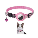 Coleira Com Capa Fixa para Airtag Rastreador Gps Guizo Pet Cães Gatos