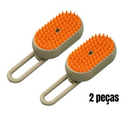 Escova a Vapor para Pets 3 em 1 Remove Pelos e Massageia