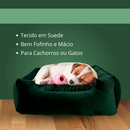 Cama Caminha Pet Suede Enchimento Siliconado e Zíper Removível