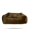 Cama Pet Suede Antialérgica com Zíper Removível – Conforto Macio para Cães e Gatos