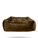 Cama Pet Suede Antialérgica com Zíper Removível – Conforto Macio para Cães e Gatos