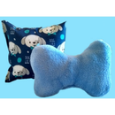 Kit Almofada e Travesseiro Osso para Pet – Conforto e Diversão para Cachorros e Gatos